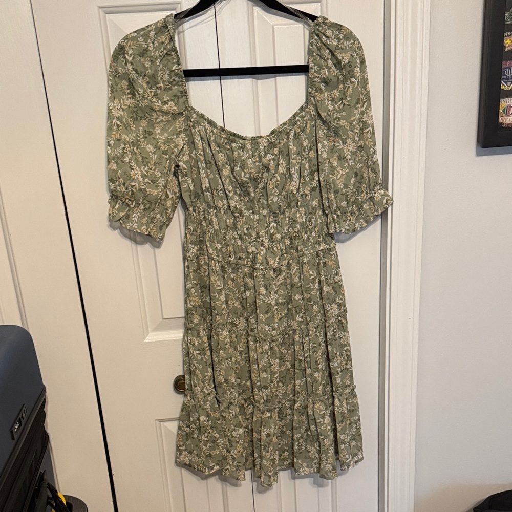 Floral Green Dress
